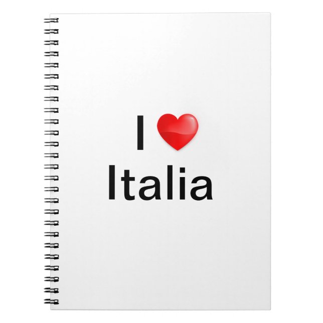I love Italia Notebook (Front)