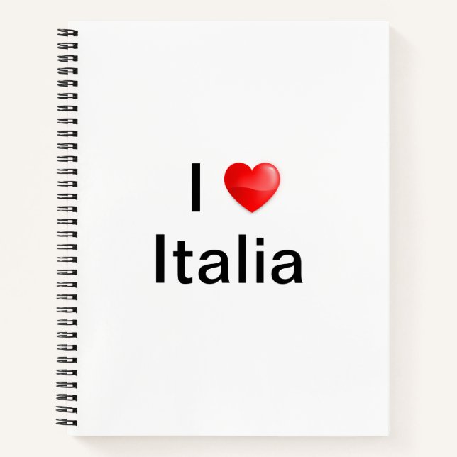I love Italia Notebook (Front)