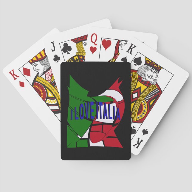 I Love Italia Playing Cards (Back)