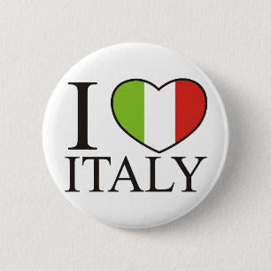 I Love Italy 6 Cm Round Badge