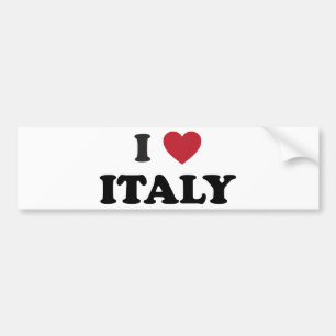 I Love Italy Bumper Sticker