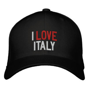 I LOVE ITALY EMBROIDERED HAT