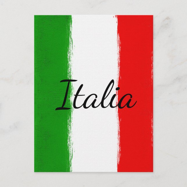 I love Italy.Flag of Italy. Postcard (Front)