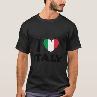 I Love Italy Heart Italian Flag T-Shirt