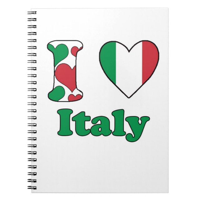 I love Italy Spiral Notebook (Front)