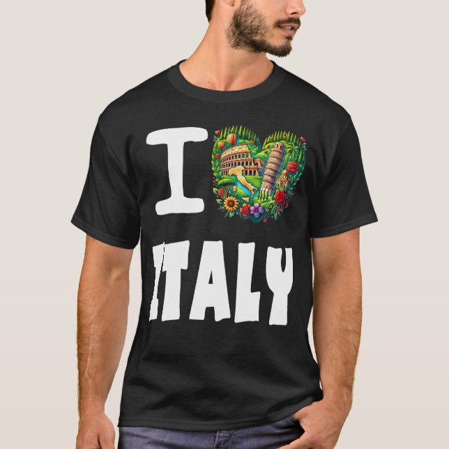 I Love Italy  T-Shirt (Front)