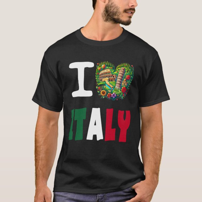 I Love Italy  T-Shirt (Front)