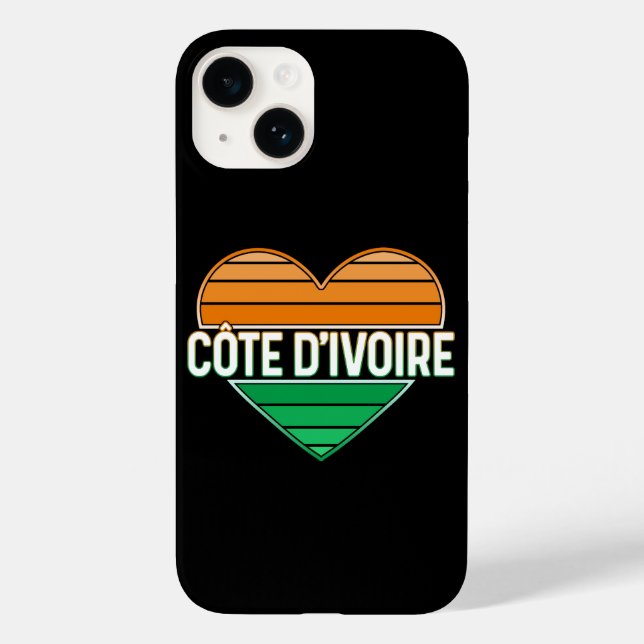 I Love Ivory Coast, Côte d'Ivoire Heart Case-Mate iPhone Case (Back)
