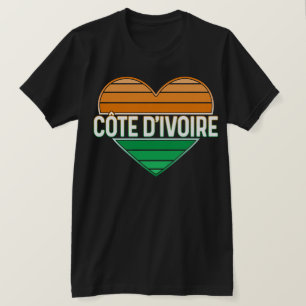 I Love Ivory Coast, Côte d'Ivoire Heart T-Shirt