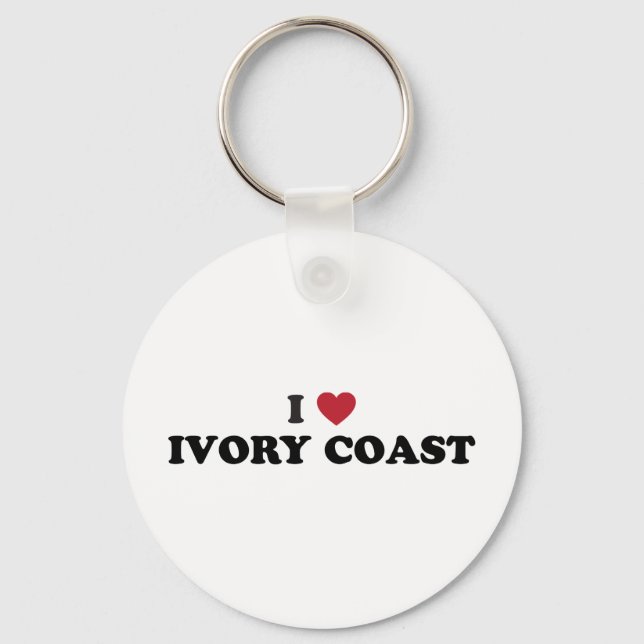 I Love Ivory Coast Key Ring (Front)