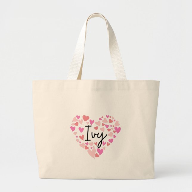 I love Ivy Large Tote Bag (Front)