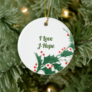 I love J-Hope Christmas Ornament