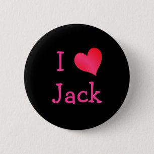 I Love Jack 6 Cm Round Badge