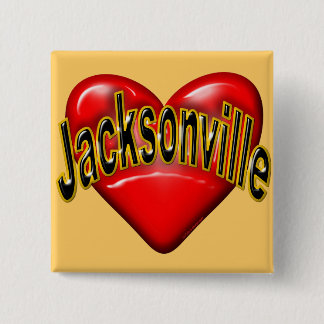 I Love Jacksonville 15 Cm Square Badge
