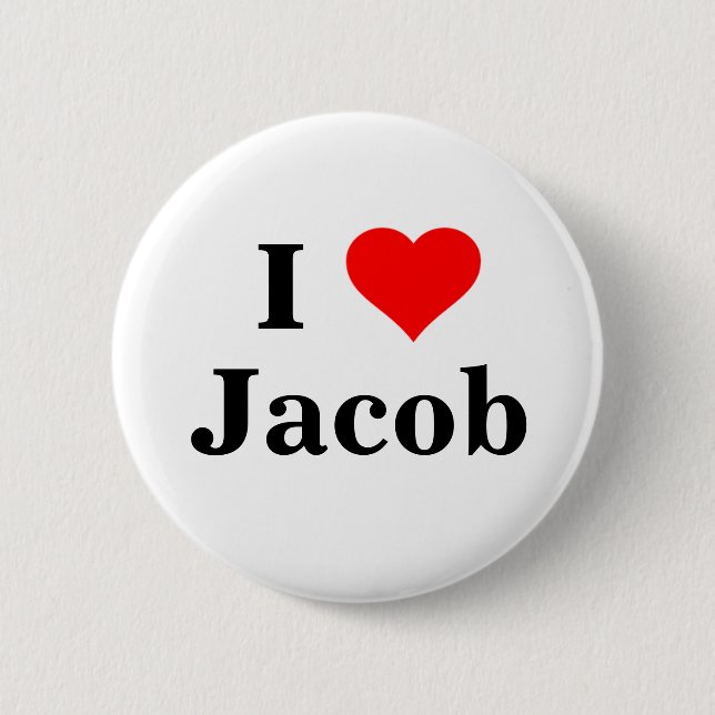 I love Jacob Button (Front)