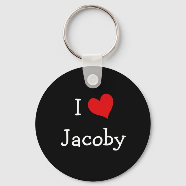 I Love Jacoby Key Ring (Front)