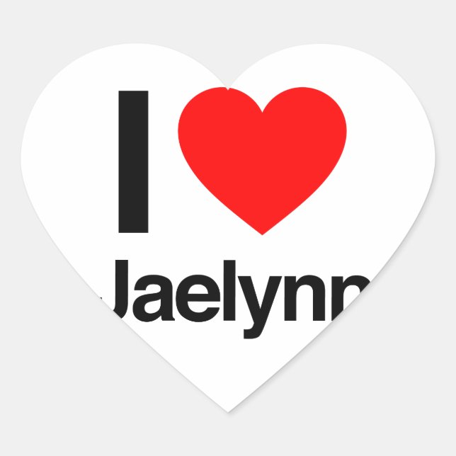 i love jaelynn heart sticker (Front)