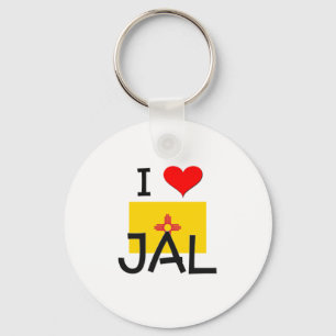 I Love Jal New Mexico Key Ring
