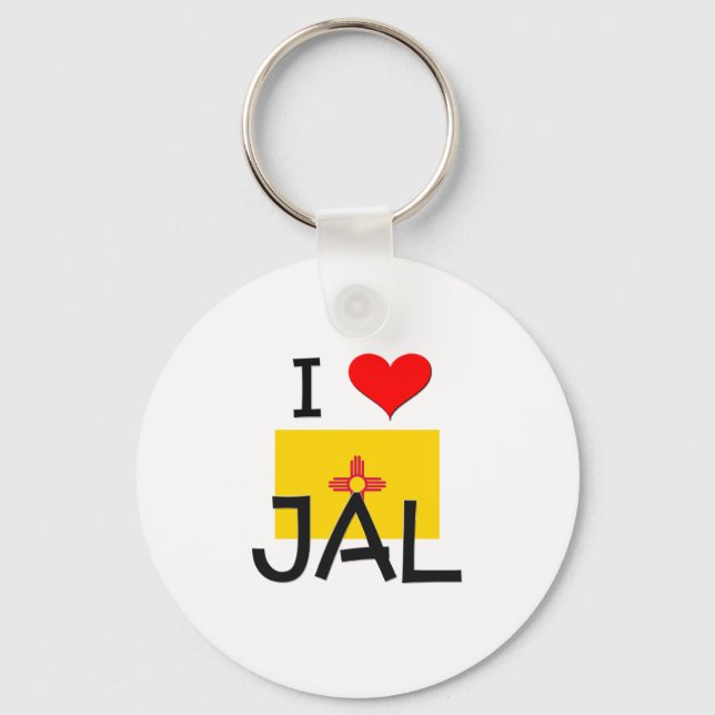 I Love Jal New Mexico Key Ring (Front)