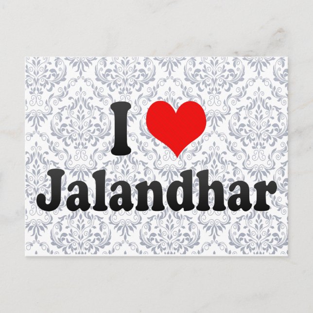 I Love Jalandhar, India Postcard (Front)