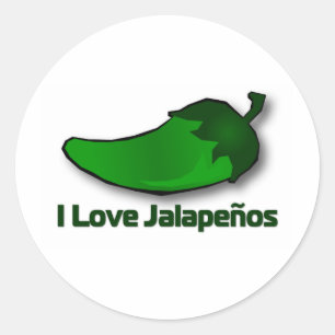 I Love Jalapenos Classic Round Sticker