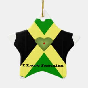 I Love Jamaica Have a Nice Day and a Better Night Ceramic Tree Decoration