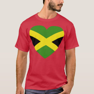 I Love Jamaica HeartShaped Jamaican Flag T-Shirt