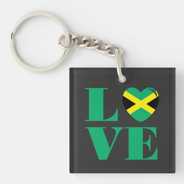 I love Jamaica Key Ring (Front)