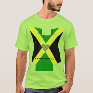 I love Jamaica National Flag Colours T-Shirt