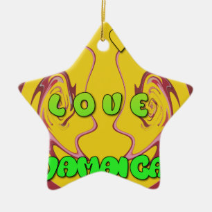 I love Jamaica.png Ceramic Tree Decoration