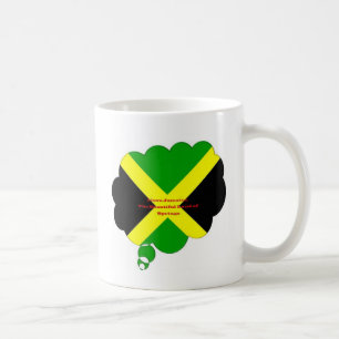 I Love Jamaica Text on Flag Art Print Coffee Mug