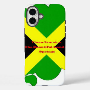 I Love Jamaica. The Beautiful Land of Springs iPhone 16 Plus Case