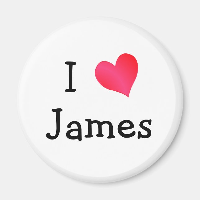 I Love James Magnet (Front)
