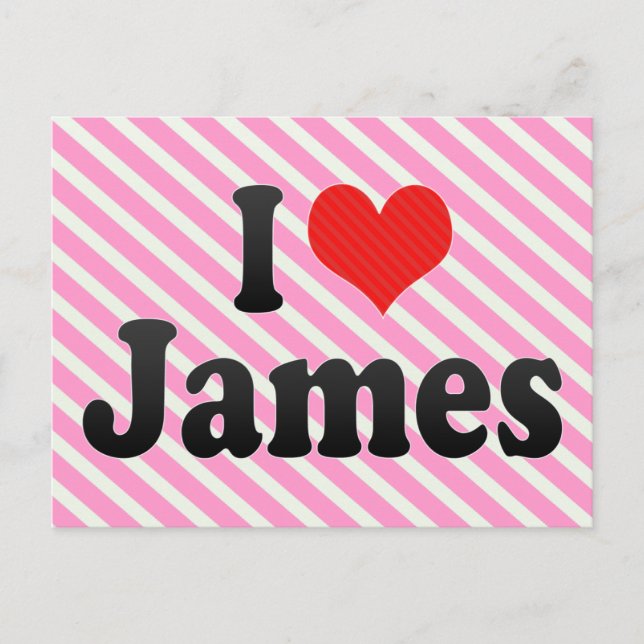 I Love James Postcard (Front)