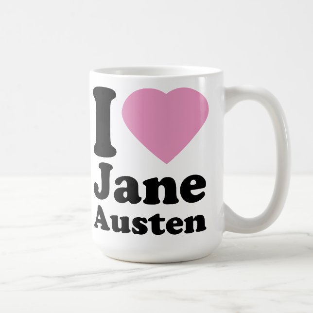 I Love Jane Austen Mug (Right)