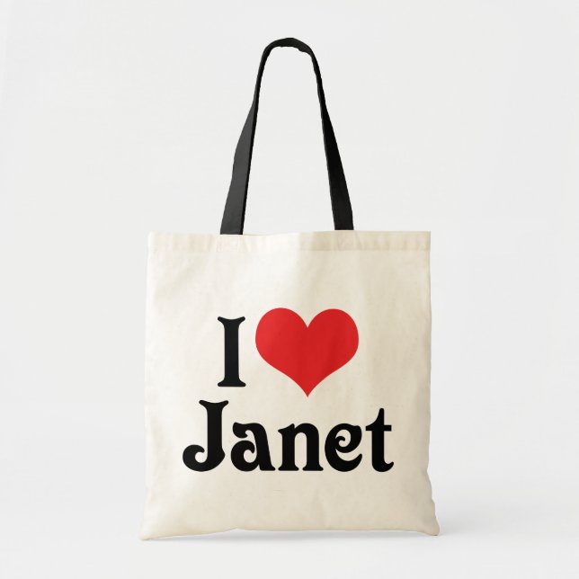 I Love Janet Tote Bag (Front)
