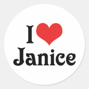 I Love Janice Classic Round Sticker