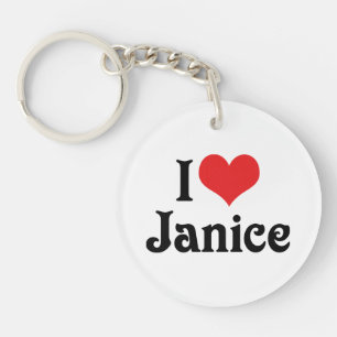 I Love Janice Key Ring