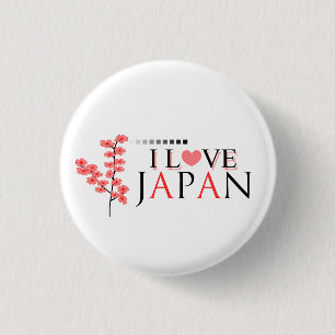 "I love Japan" design for Japan Lovers 3 Cm Round Badge