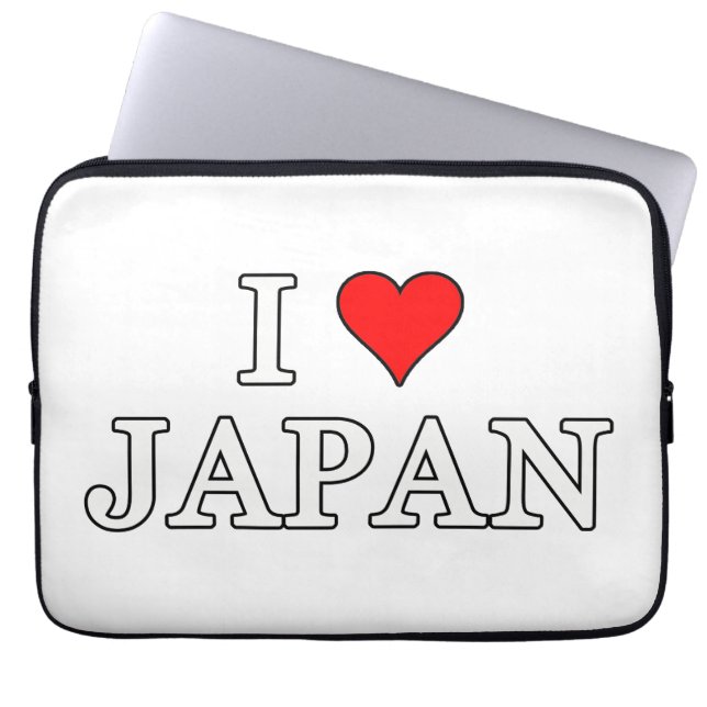 I Love Japan Laptop Sleeve (Front)