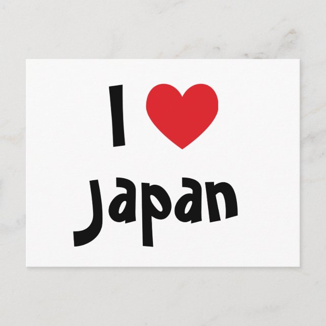 I Love Japan Postcard (Front)