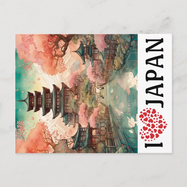 I LOVE JAPAN POSTCARD (Front)