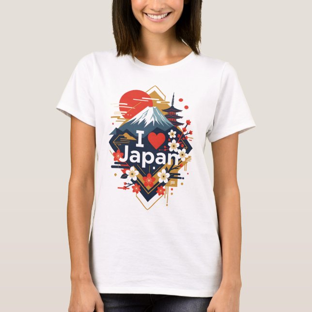 I Love Japan T Shirt - 'I ♥ Japan' (Front)