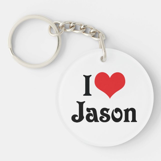 I Love Jason Key Ring (Front)