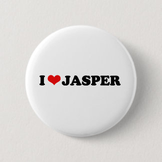 I LOVE JASPER 6 CM ROUND BADGE