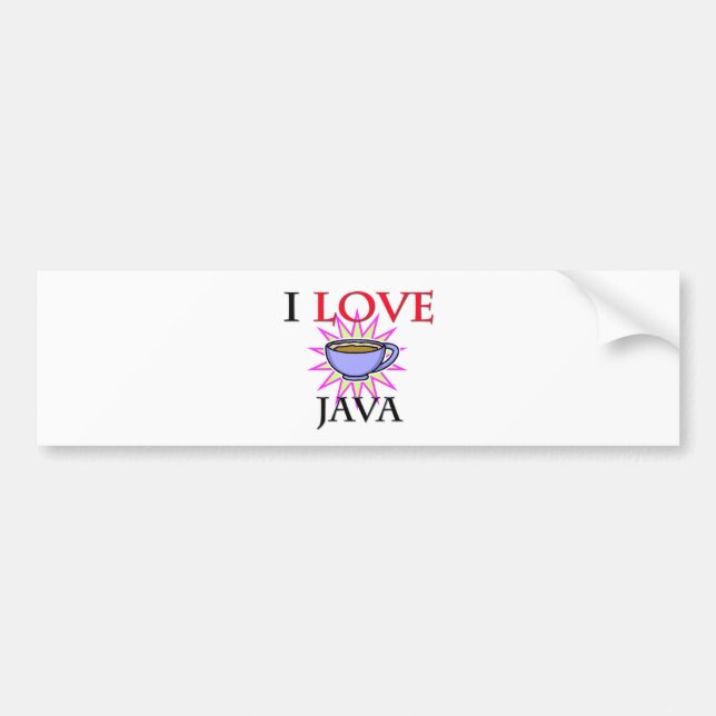 I Love Java Bumper Sticker (Front)