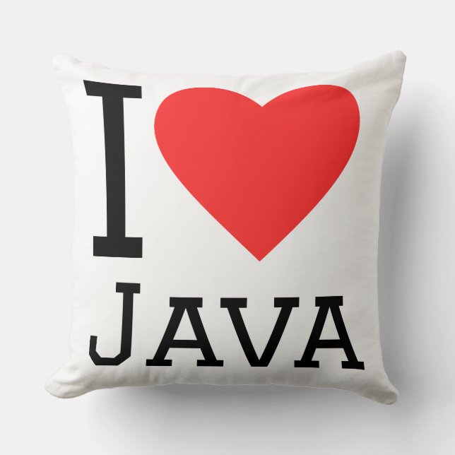 I love Java  Cushion (Front)