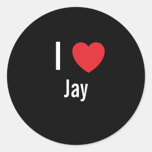 I love Jay Classic Round Sticker