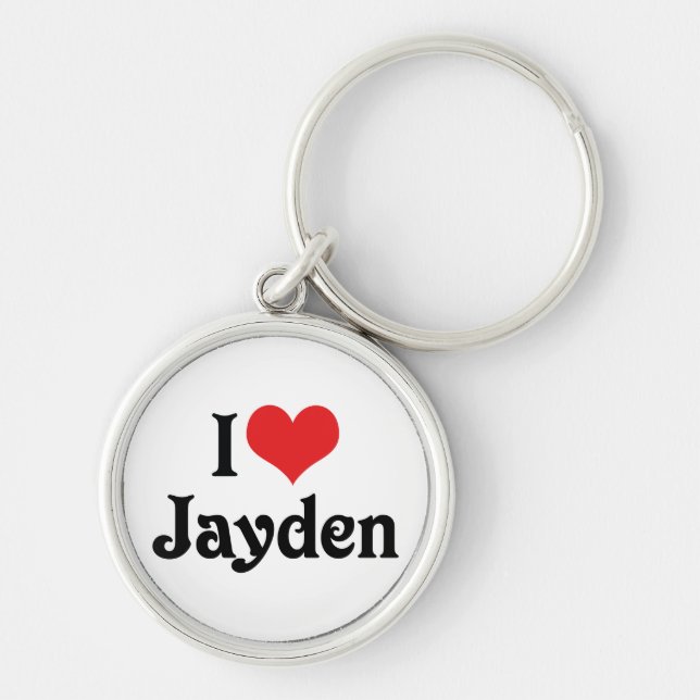 I Love Jayden Key Ring (Front)