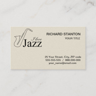 I love jazz business card